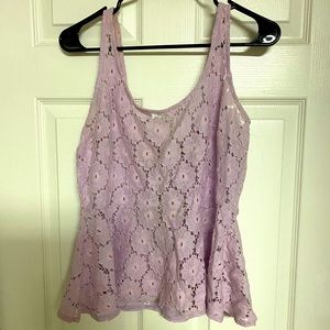 Purple “love on a hanger” Tank